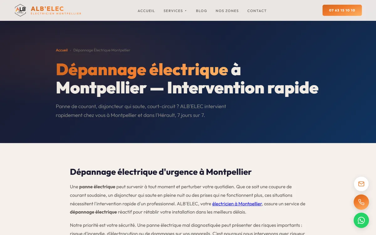Page mise aux normes NF C 15-100 d'ALB'ELEC