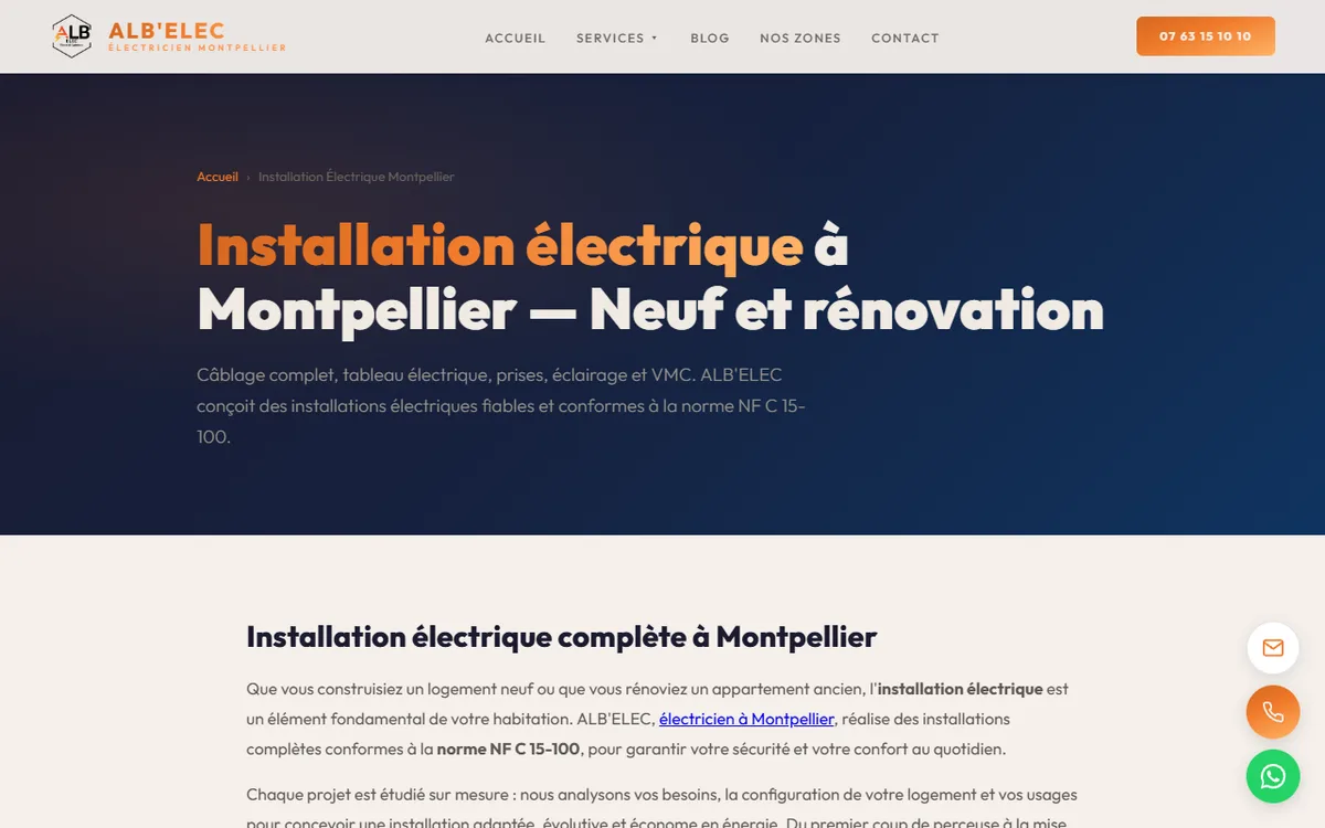 Pages électricien par ville dans l'Hérault