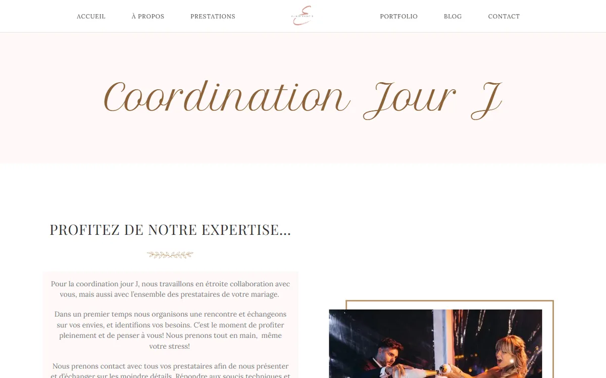 Page coordination jour J d'Elikya Events