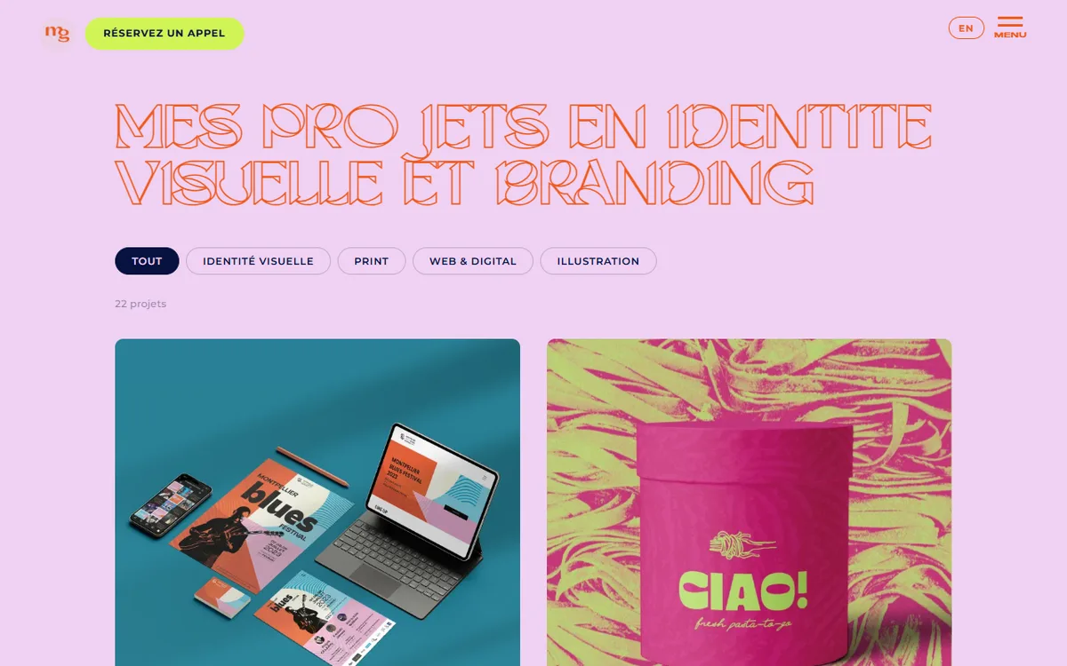 Page services et offres packagées de Marion Gosse