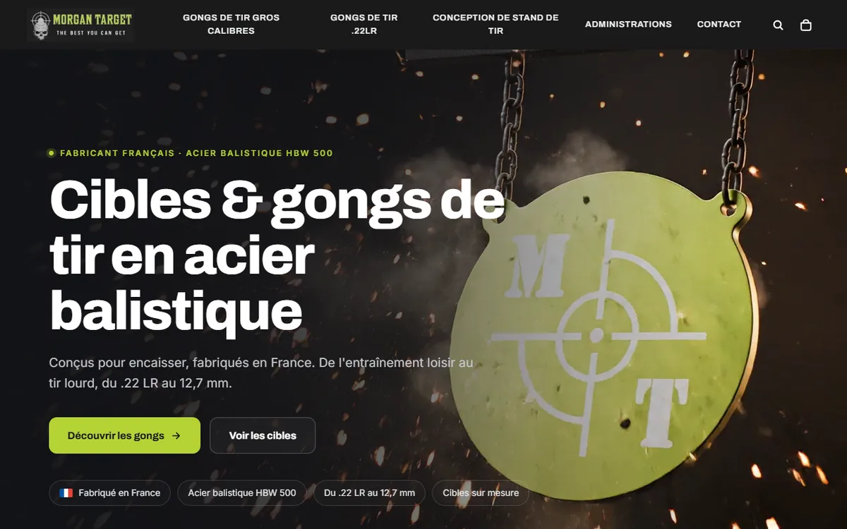 Accueil Morgan Target, cibles de tir en acier balistique