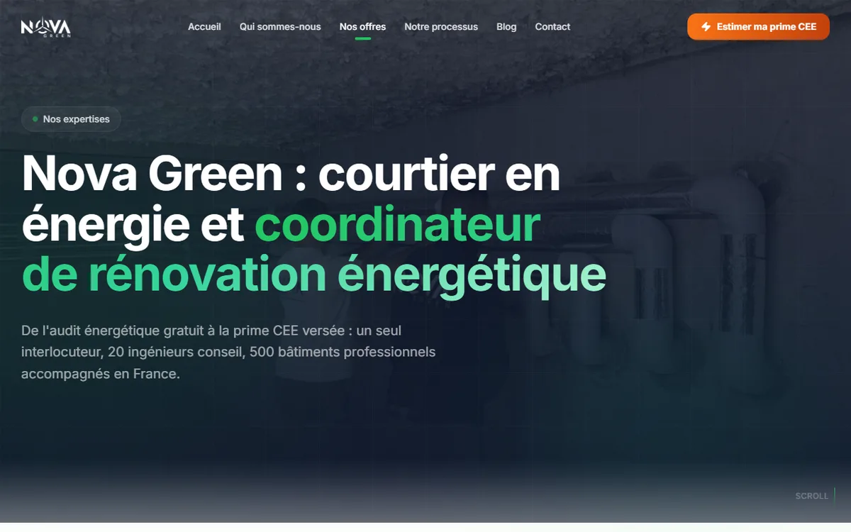 Page expertises de Nova Green