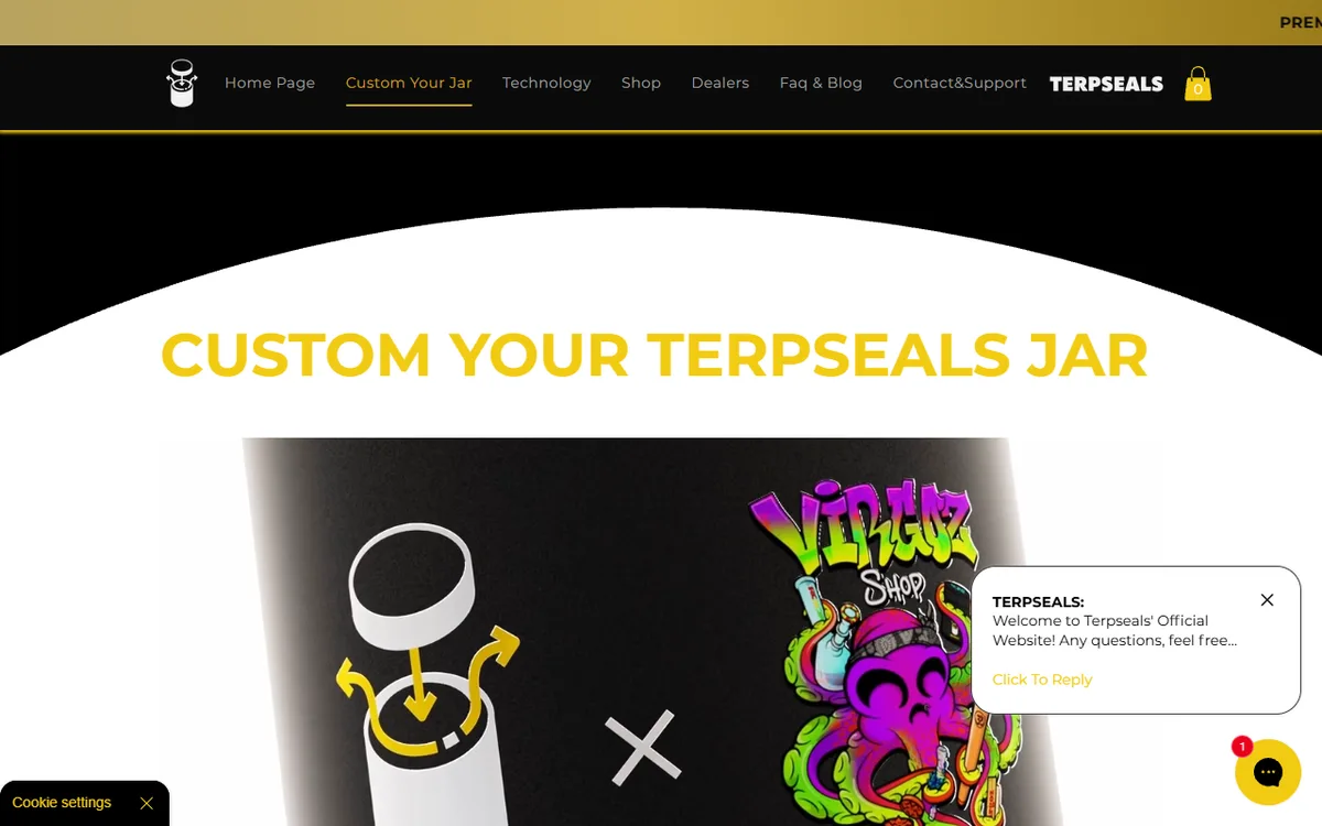 Page technologie TERP-CONTROL de TerpSeals