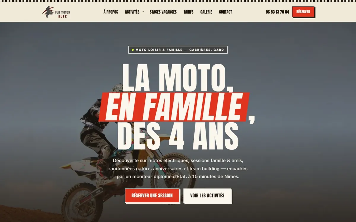 Réalisation web SDR Web – Fun Motos 30, agence web Montpellier