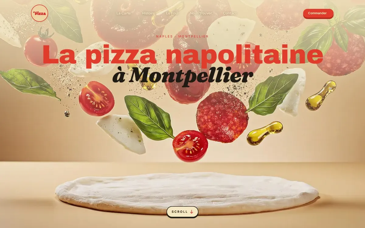 Marga Pizza – Site Vitrine par SDR Web, agence web Montpellier