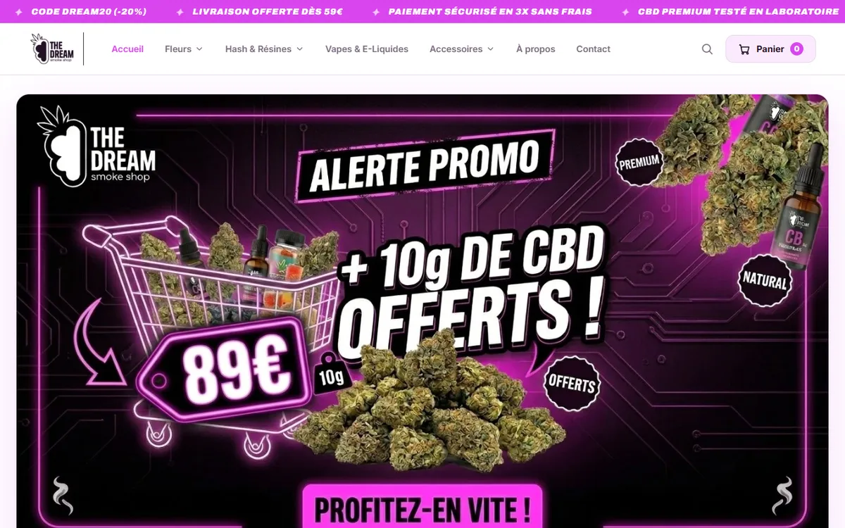 The Dream – E-commerce par SDR Web, agence web Montpellier